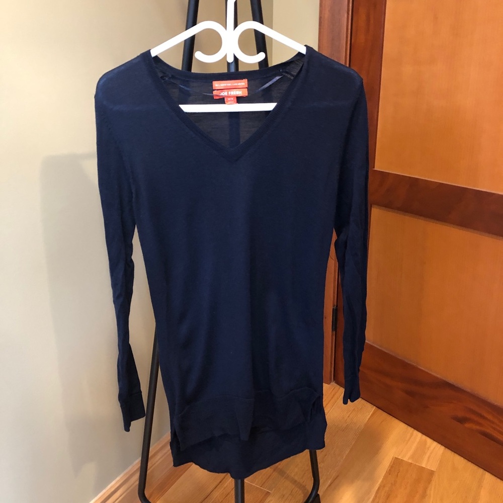 Merino wool navy blue tunic